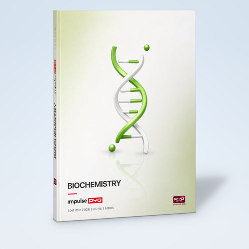 Impulse PYQ Biochemistry KUHS MBBS book cover